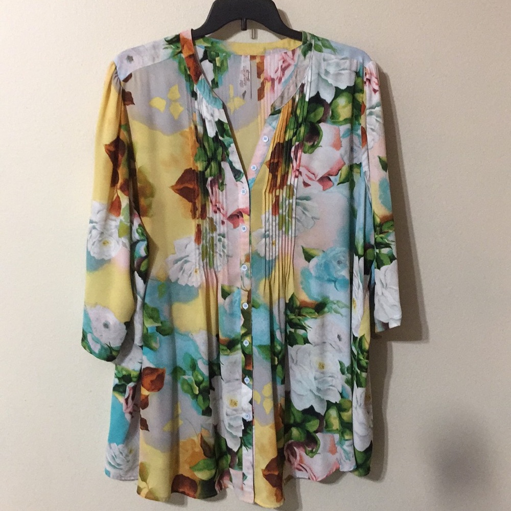 Melissa McCarthy Pin Tuck Blouse